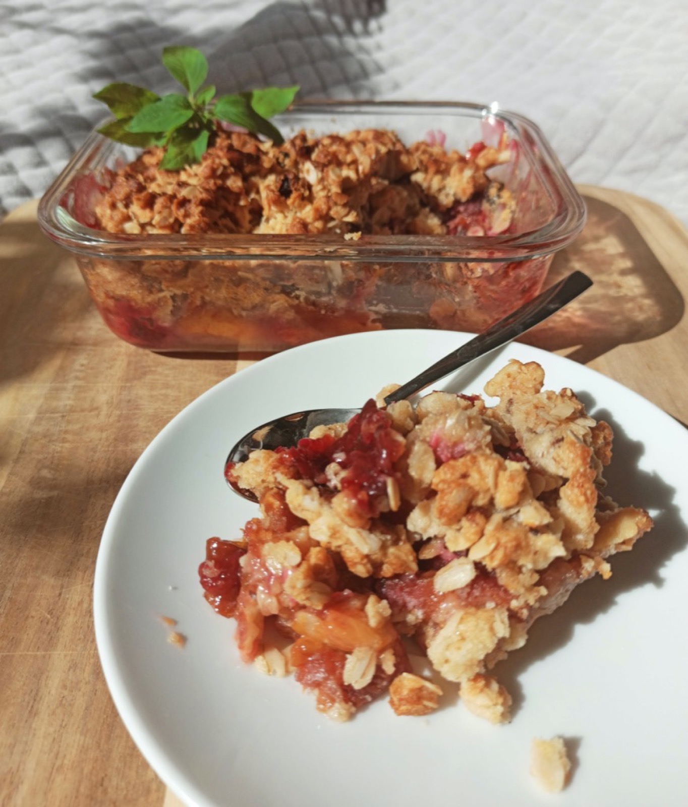 Owoce pod kruszonką